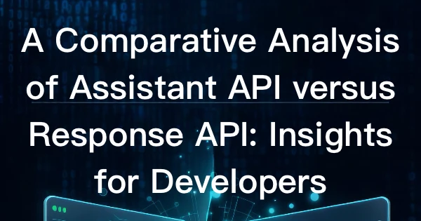 A Comparative Analysis of Assistant API versus Response API: Insights ...